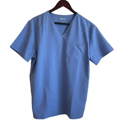 Scrubstar Women Scrub Top M Blue Medical Uniform Nurse Workwear Dental Casual