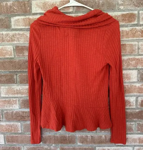 Maeve Anthropologie Winterscape Peplum Cowl Neck Sweater XS