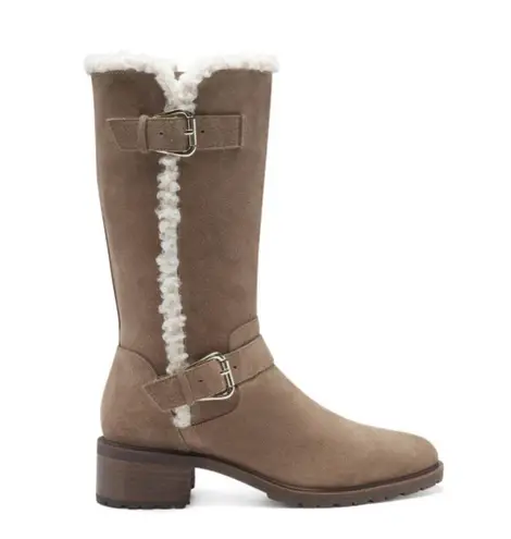 Sole Society NEW JACOBA BOOT FAUX FUR LINED Leather Suede