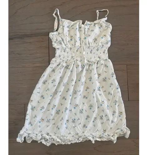 Rue 21 Darling Floral Print Ruffle Tank Top Mini Dress White Size undefined