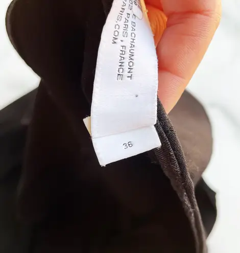 IRO women’s Crew wide leg V-neck black cropped jumpsuit size FR 36 US XS S