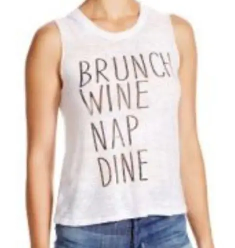 Nation Ltd Jen Menchaca Camden Brunch Burnout Graphic Tank Top T-Shirt Top
