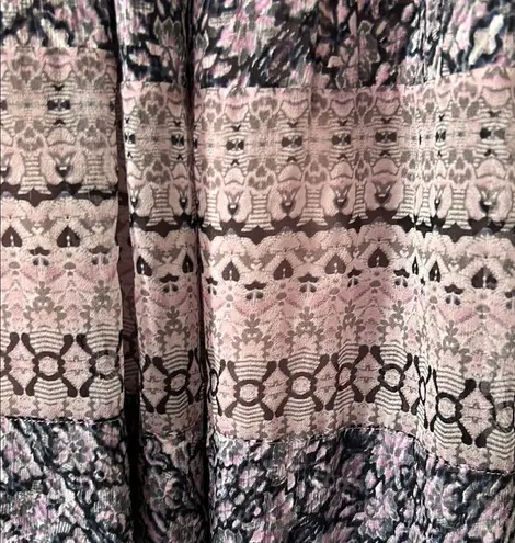 Rebecca Taylor Silk and Cotton blend Black and Pink Maxi Skirt - Size 8