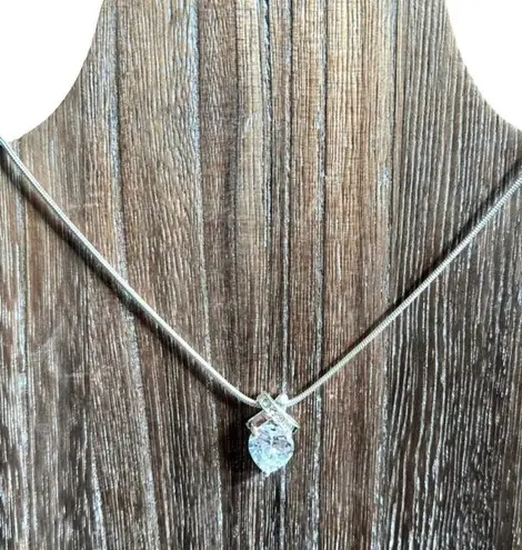 Swarovski Elements Infinity Heart Pendant on Silver Chain Necklace