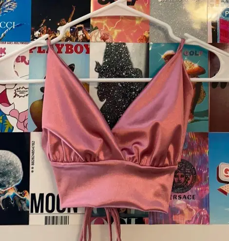 Cristinalove Pink shimmer crop top