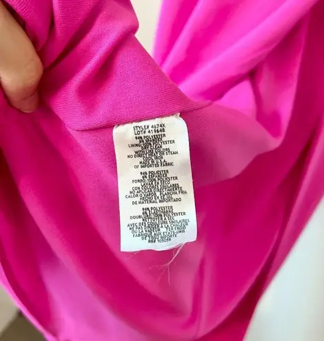 XScape Cutout Slit Maxi Gown Fuschia Size 8 NWT