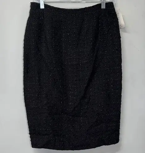 Larry Levine Black Pencil Skirt Size 8 Zipper Closure Career NWT