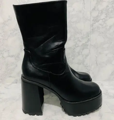 Princess Polly Black Garbo Boots