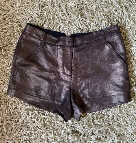 BCBGMAXAZRIA Gold High Waisted Shorts