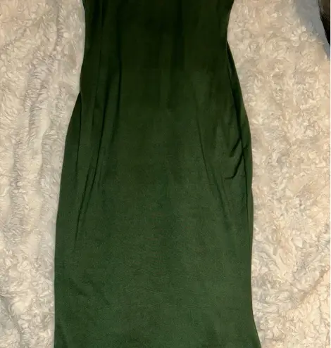 SheIn NWOT Solid Green Cami Long Soft Lounge Dress 