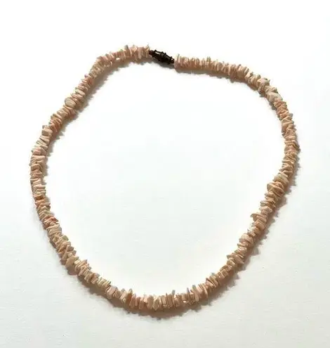 Puka Shell Necklace White Light Pink Surfer VSCO Hawaiian Seashell Beaded