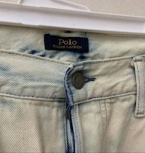 Polo Ralph Lauren The Avery Boyfriend Bleached Button Fly Jeans Acid Wash 27
