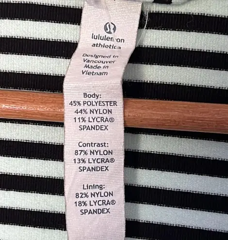 Lululemon  Striped Mint Green Black Jacket Size 4