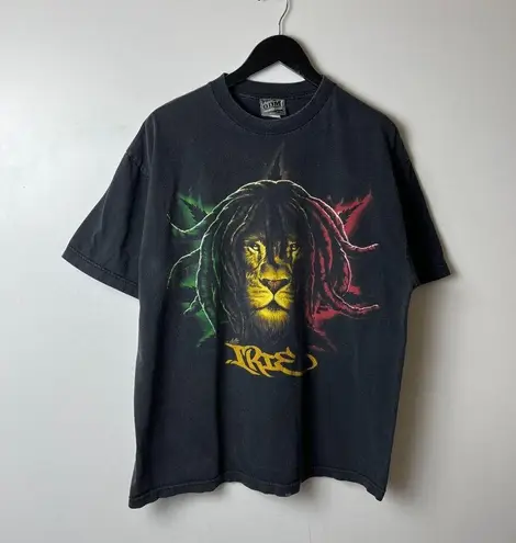 ODM Lion Graphic Tee T Shirt Vintage Y2K Large L Black Graphic Size XL