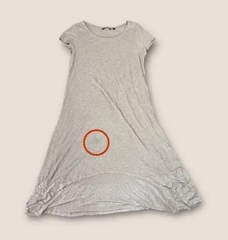 H by Halston Hi-Low Midi T-Shirt Dress Gray Heather MP