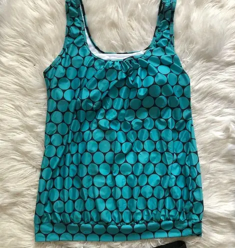 Boutique NEW blue and black polka dot tankini set