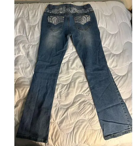 Shyanne Cowgirl Riding Denim with Patchwork Size 12P Inseam: 26 inches Bootcut