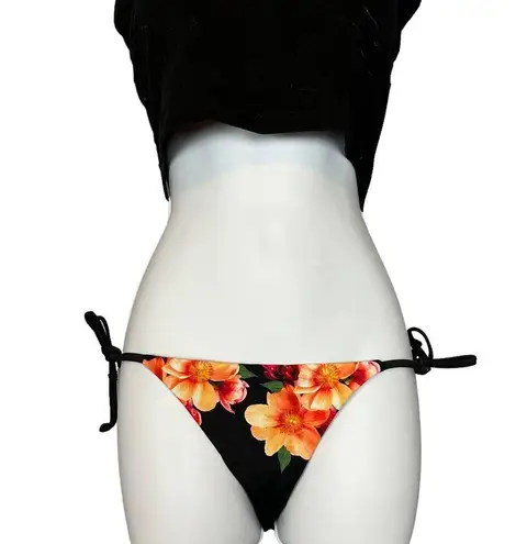 ONIA  Sting Bikini Bottom Black Tropical Floral XS Kate Triangle Cheeky $85 NEW