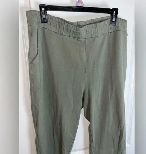 32 Degrees Heat 32 Degrees Cool Unisex Sz XL Sage Green Jogger Sweatpants Ruched Waistband Comfy