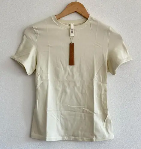 SKIMS Cotton Jersey T-Shirt in Bone, Size Medium