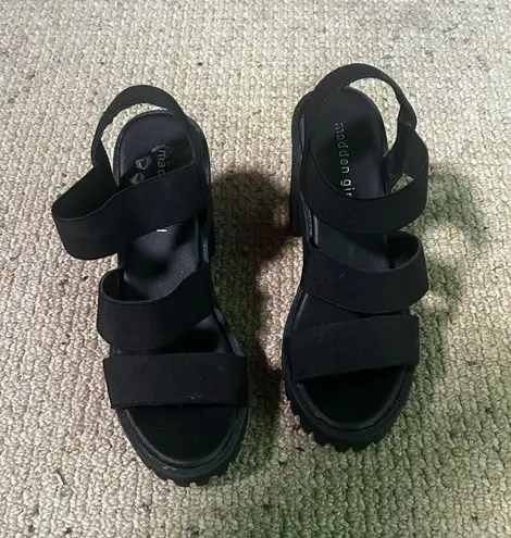 Madden Girl Strappy Platforms 7.5