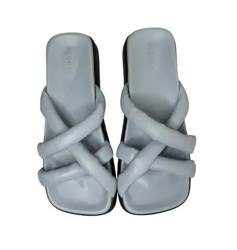 ALOHAS Slip on Cross Sandal in Baby Blue 42 US 11