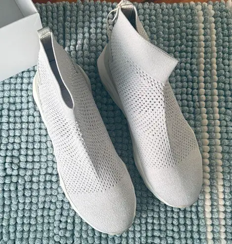 Ash Women's Light Gray Knit Bootie Sneakers Sound Sock Sneaker 40/10