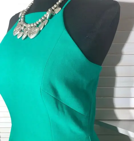Black Halo NWOT Perth Dress Halter Full Swing Midi Fit-and-Flare Emerald Green 4