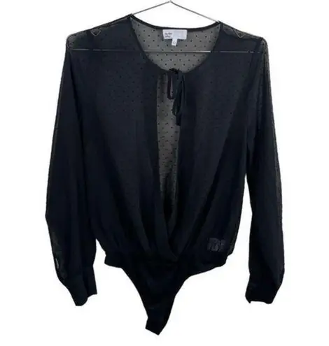 by the way. Black‎ Sheer Swiss Dot Long Sleeve Bodysuit