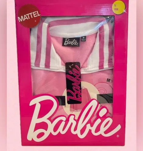 NWT Barbie Cozy Fleece Lined Quarter Zip Pink Sweater Size M