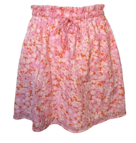 Abound  floral PaperBag mini Skirts pink SMALL Bohemian boho skirt