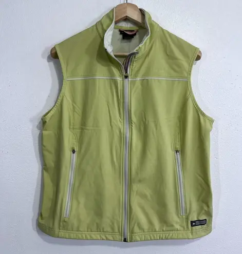 REI Vest Womens Medium Yellow Fleece Lined Full Zip Up Active Outdoor Recreation