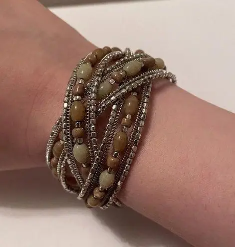 Women’s Chunky Stretchy Bracelet Cuff Beaded Multi Color