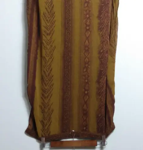 Kloz Studio 1X Tan Golden Midi Maxi Skirt Plus Gold