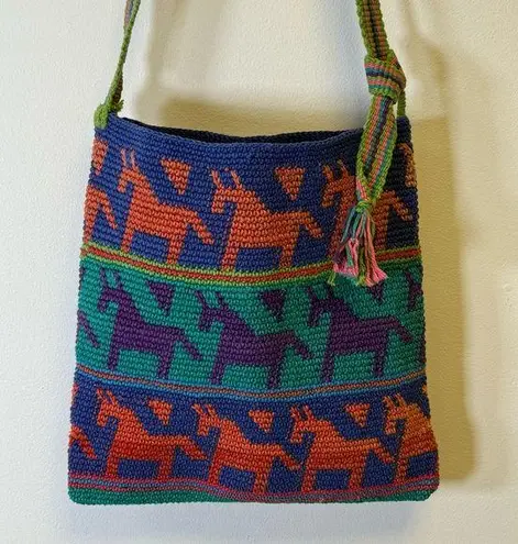 NWT Guatemala Hand Woven Bag Adjustable Strap Crossbody or shoulder Colorful Red