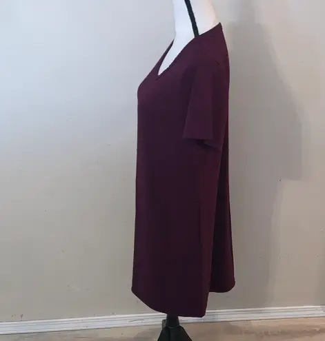 32° Heat 32 Degrees Cool Purple Super Soft Short Sleeve Dress Midi Pockets