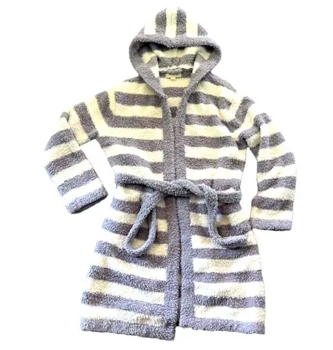 Barefoot Dreams CozyChic Gray and White Robe