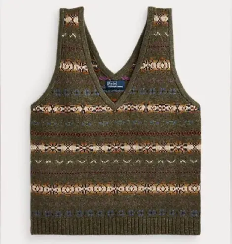 Polo Ralph Lauren Fair Isle Sweater Tank Top Size M