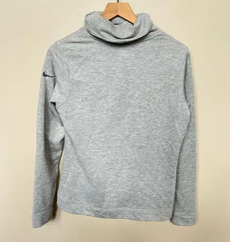 Nike  Dry Cowl Funnel Neck Pullover Top Heather Gray Medium