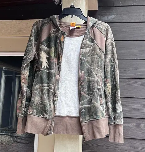 She Outdoors womens zip up camouflage jacket green/brown small Brown - Image 2
