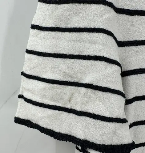 Armani Collezioni Stripe Short Sleeve Tee Black White READ DESCRIPTION