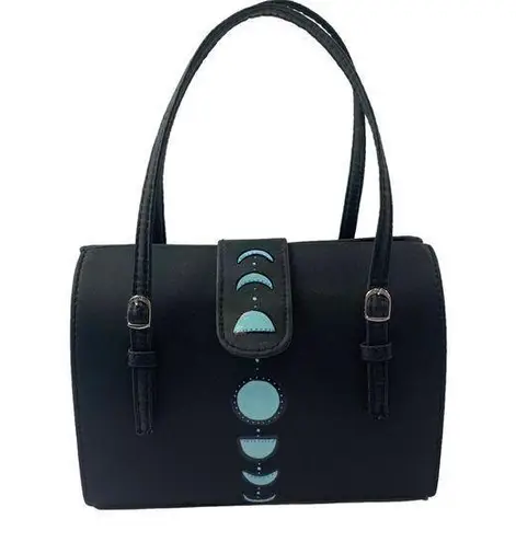 The Moon Hand Painted Phases Vintage Mini Bag