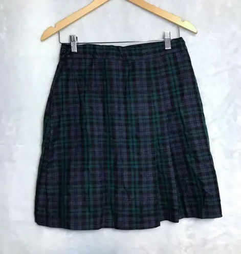 Plaid pleated washed out school girl skirt Size 30