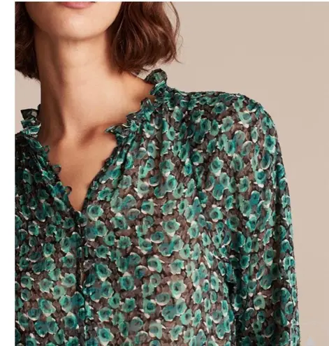 Rebecca Taylor NWT Climbing Rose Silk-Blend Blouse