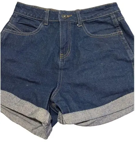 Denim & Co Women’s Denim Co Blue Short Shorts with Cuffs Size 6 Sku 2549