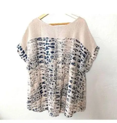 lungo l'arno LUNGO L’ ARNO 100% linen size 1X lagenlook snake print top.