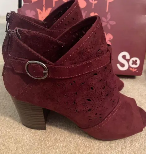 SO Peep Toe Booties - Image 1