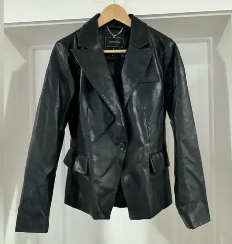 BCBGMAXAZRIA BCBG Black Leather Jacket Size Small