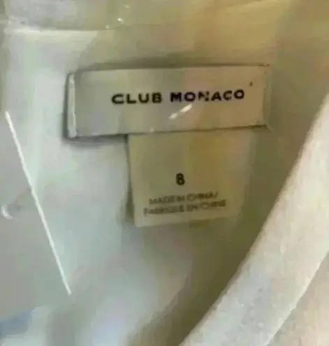 Club Monaco White Belted Pocket Dress Size 8 New With Tags