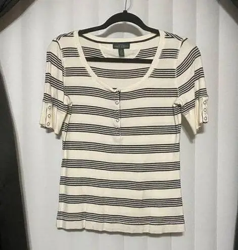 Laurens jeans striped white with black stripes blouse Size undefined